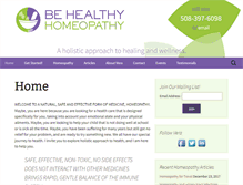 Tablet Screenshot of behealthyhomeopathy.com